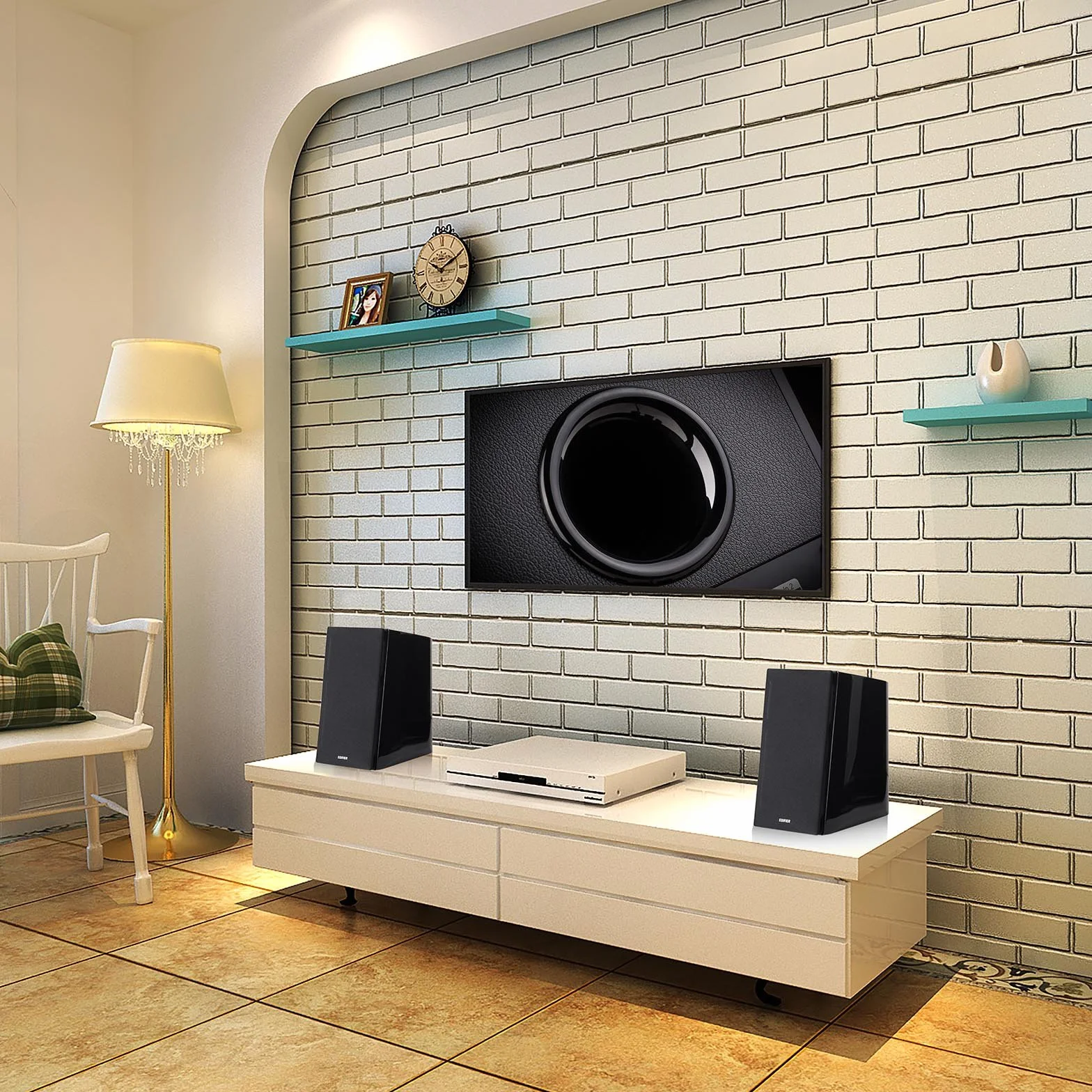 EDIFIER Studio R2000DB Bluetooth-Lautsprechersystem (120 Watt) mit Infrarot-Fernbedienung und optischem Eingang, Schwarz