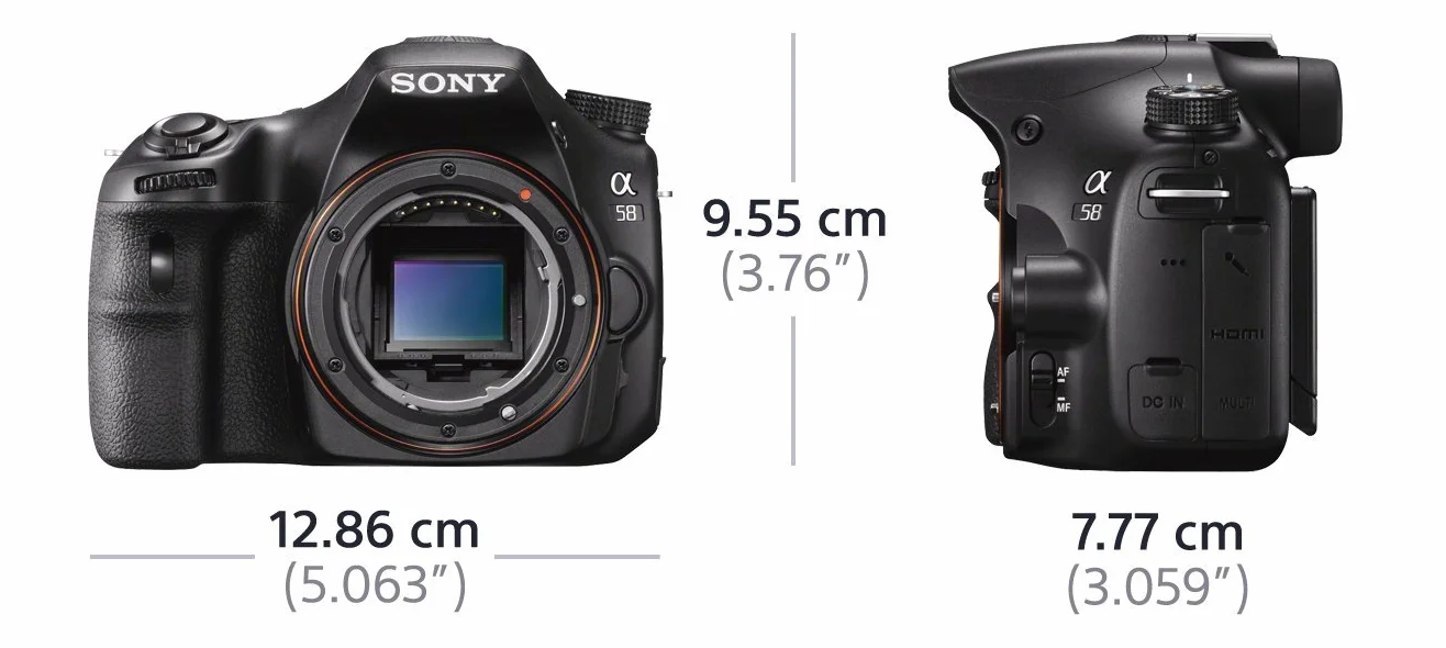 Sony SLT-A58K SLR-Digitalkamera 20,1 Megapixel APS HD CMOS-Sensor 18-55mm Objektiv schwarz