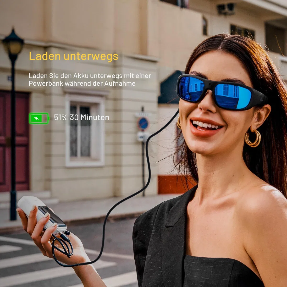 OhO sunshine New Video Sunglasses, 128GB Super Slim 1080P HD Outdoor Sports Action Camera with Built-in Memory and Polarized UV400 Protection Safety Lenses,Unisex Sport Design
