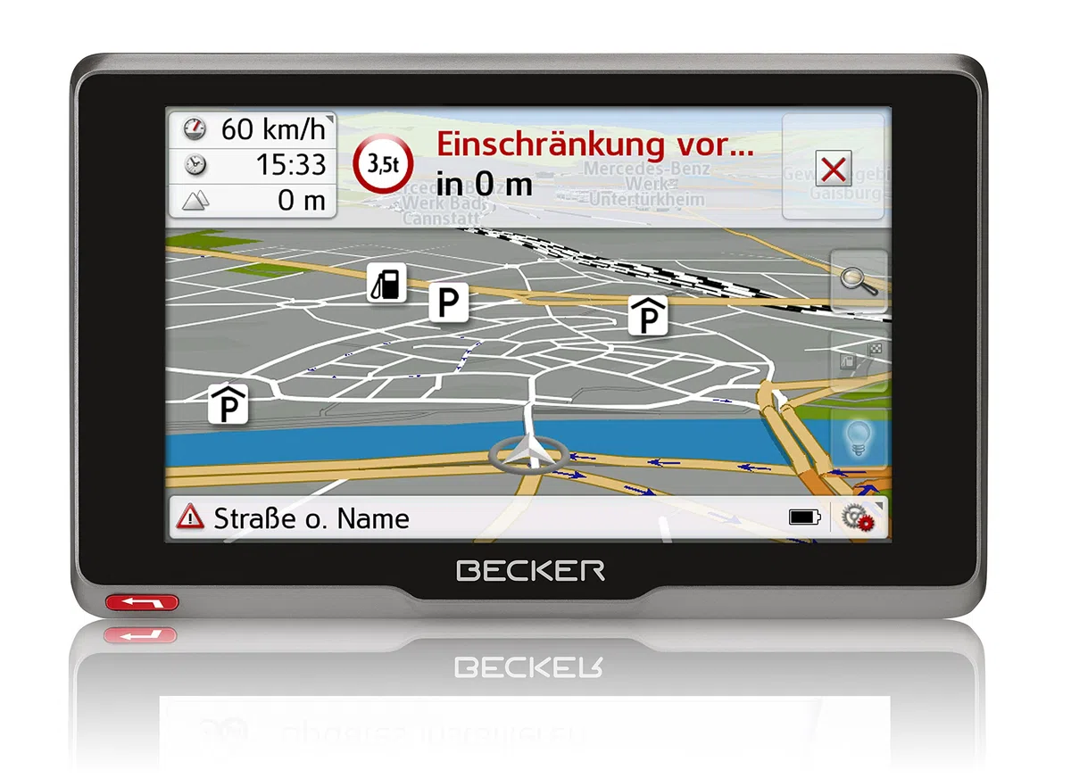 Becker 200080 transit.5s EU Truck und Camper Navigationsgerät 12,7 cm 5 Zoll kapazitives Echtglasdisplay 46 Länder
