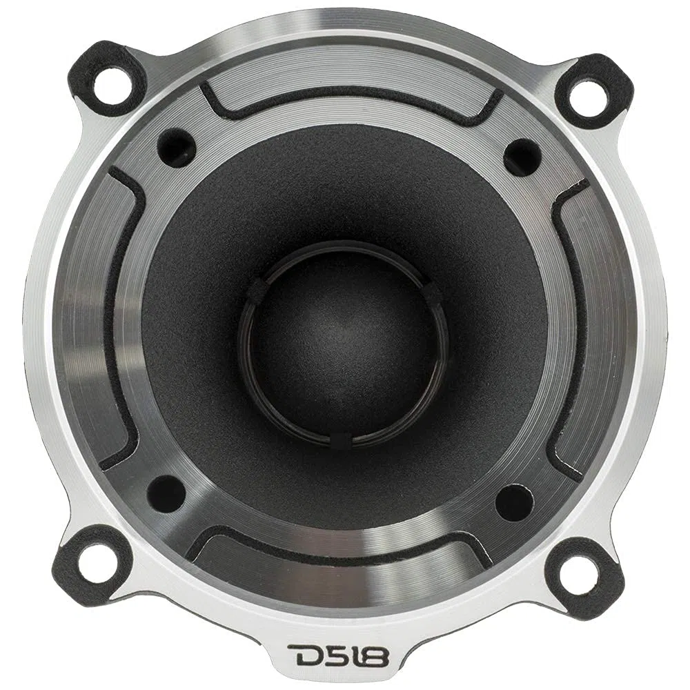 DS18 PRO-TW120 Super Bullet Hochtöner in Silber, 7,6 cm Aluminiumrahmen und Membran, 240 W, max. 120 W RMS 4 Ohm, eingebaute Frequenzweiche – Pro-Hochtöner sind die besten auf dem professionellen