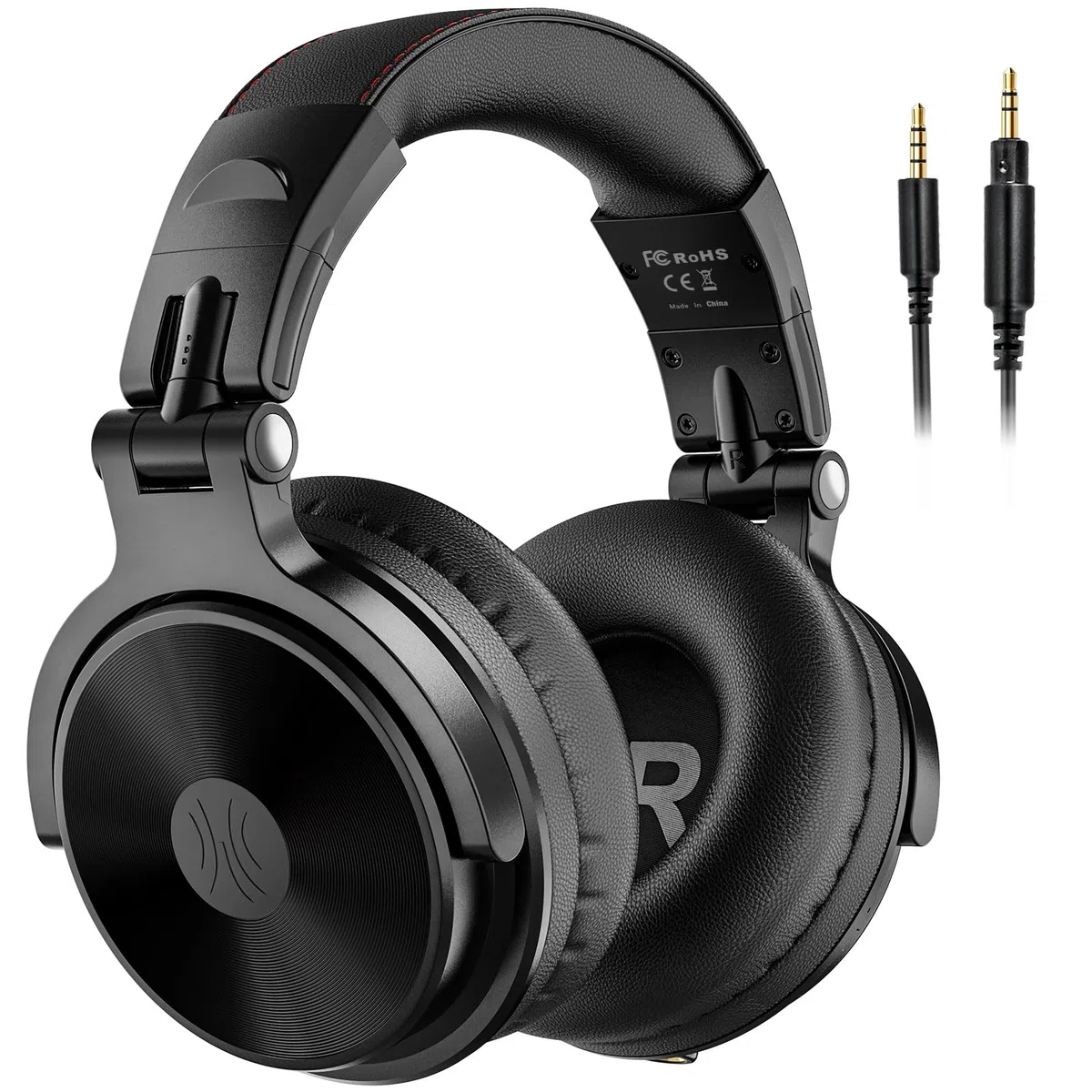 OneOdio Bluetooth Kopfhörer Over Ear, 110 Std Spielzeit, HiFi Stereo, Eingebautes Mikrofon, Faltbar, 50mm Treiber, Schwarz