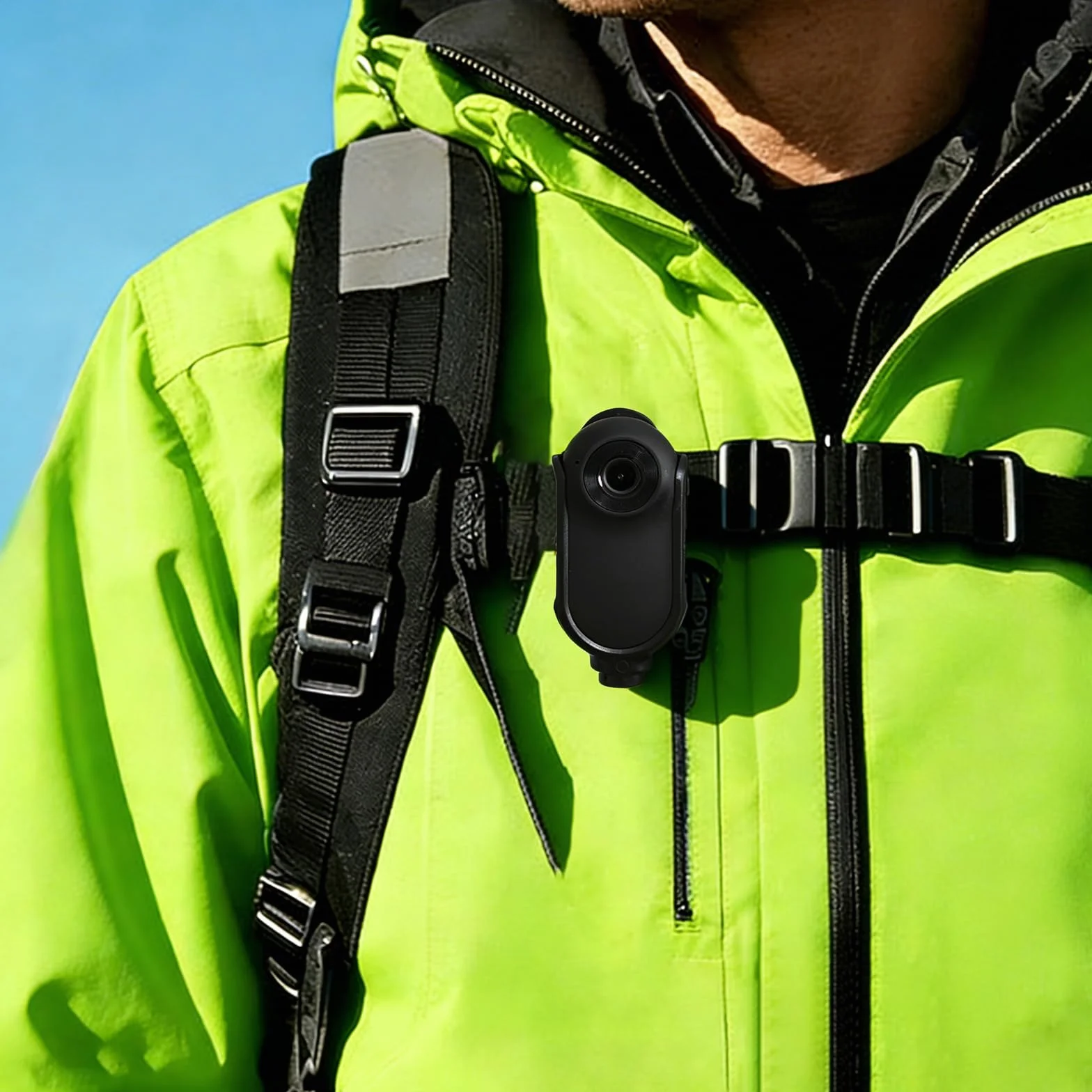 1080P Mini Action Cam, Daumengroße Helmkamera Motorrad, Bodycam Körperkamera Mini mit integriertem 32GB Speicher, POV Kamera für Radfahren, Reisen und Outdoor Abenteuer(Matt Schwarz)