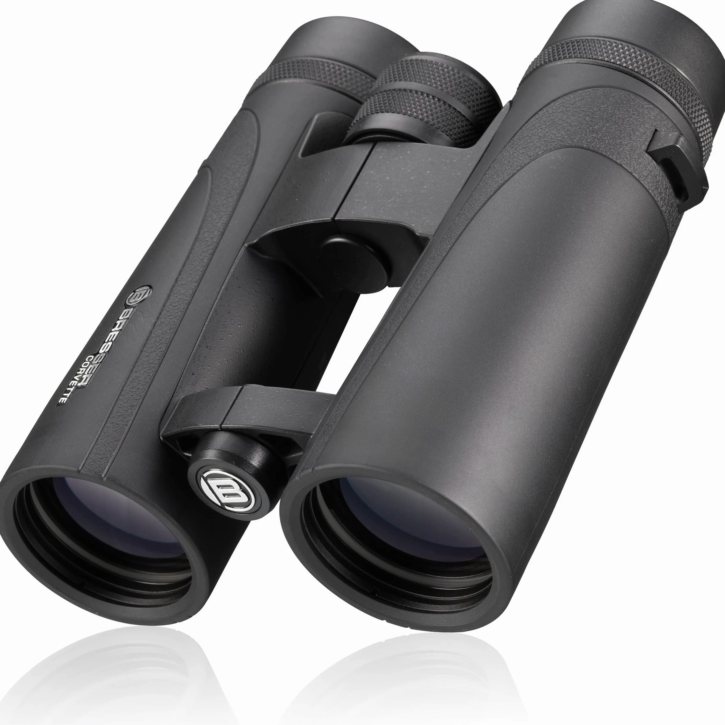 Bresser Fernglas Corvette 10x42 wasserdicht mit Nitrogenfüllung, BaK-4 Glas Prismen, LE-Okularen für angenehme Nutzung, Mehrschichtvergütung und Nylontragetasche