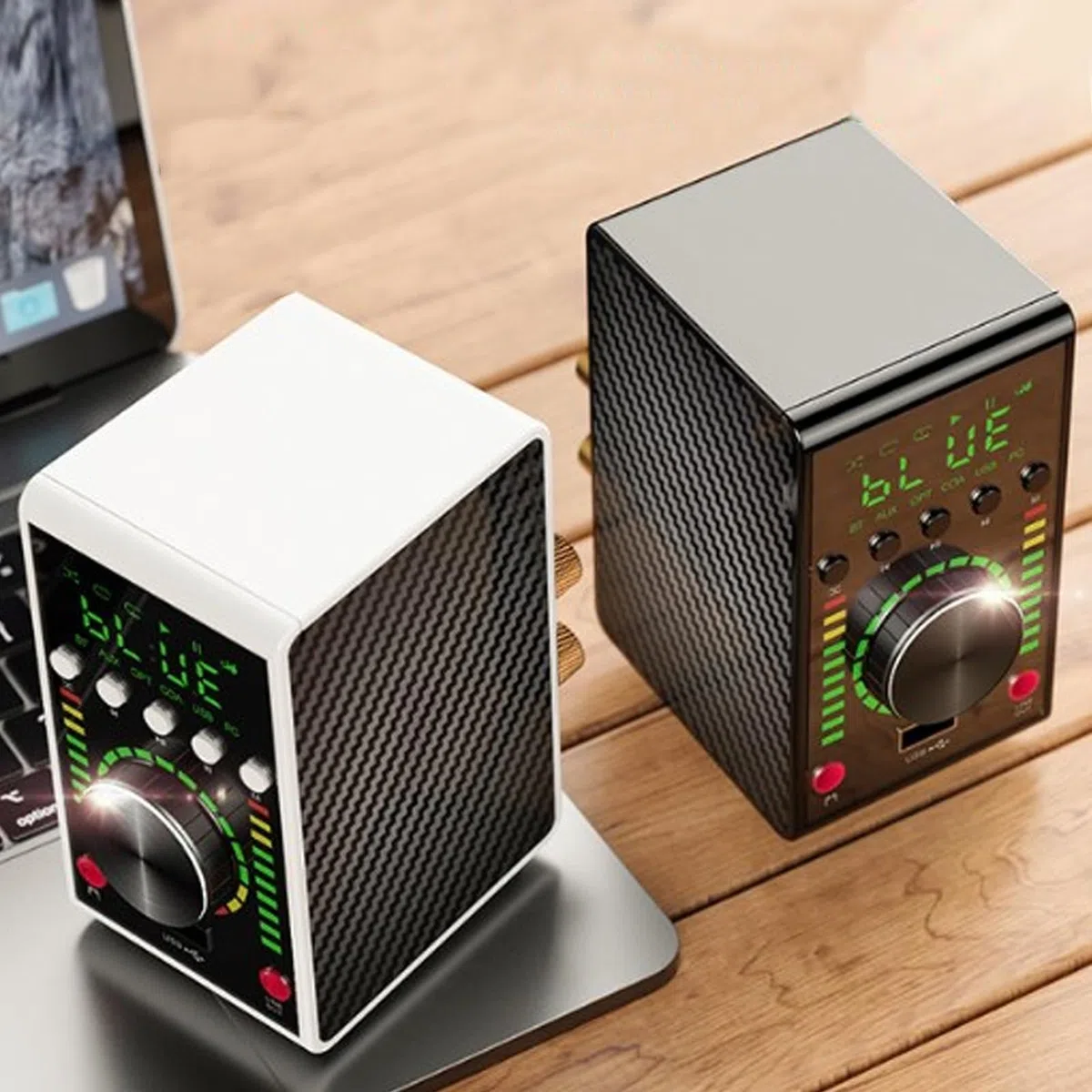 Digitaler Stereoverstärker mit Optischem, Koaxialem und USB-Eingang für Fernseher, Computer, Kabelloser Hi-Fi-Audioempfänger (Black)