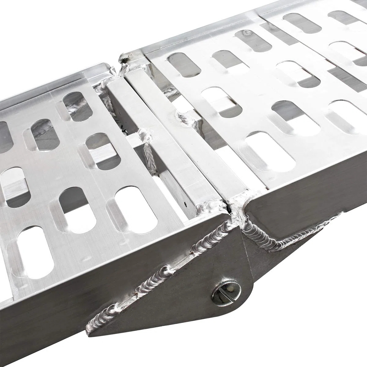 Wiltec Auffahrrampe 220x28 cm 340 kg für ATV Motorrad Quad, Aluminium Auffahrschiene faltbar, Verladerampe rutschsicher