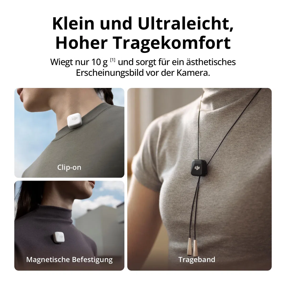DJI Mic Mini Sender Mikrofon Infinity Schwarz, Ultraleicht, OsmoAudio, Geräuschunterdrückung, Wireless Mikrofon für Handy/Kamera, iPhone, Android