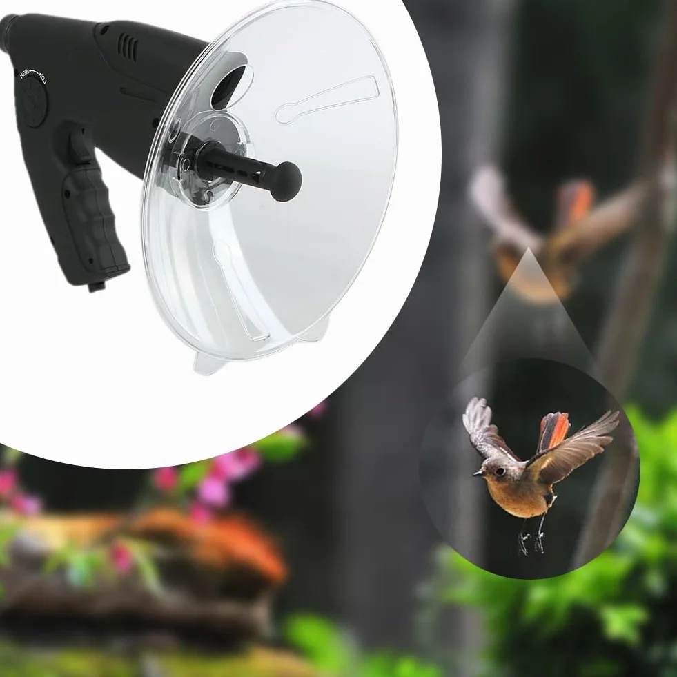 Richtmikrofon Parabolmikrofon, Parabolisches Mikrofon Monokulare 8X Weite Entfernung Vögel hören Schüssel Richtmikrofon Teleskop,100 Meter Monokulare mit 8-facher Vergrößerung Für Outdoor