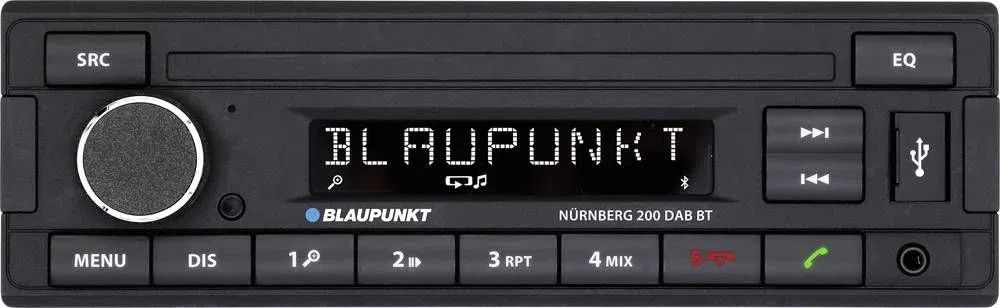 Blaupunkt Nürnberg 200 DAB BT, 1-DIN Autoradio, DAB+, Bluetooth, Freisprecheinrichtung, USB, Aux-Eingang, 4x50Watt, 12V