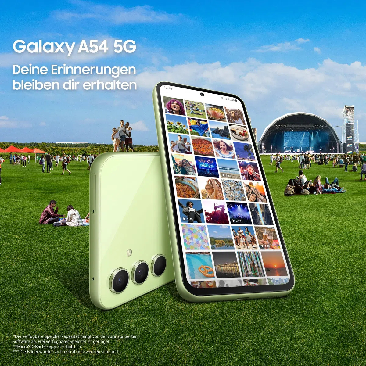 Samsung Galaxy A54 5G, Android Smartphone, 6,4 Zoll Dynamic AMOLED Display, 5.000 mAh Akku, 128 GB/8 GB RAM Handy in Awesome Graphite inkl. 30 Monate Herstellergarantie [Exklusiv bei Amazon]
