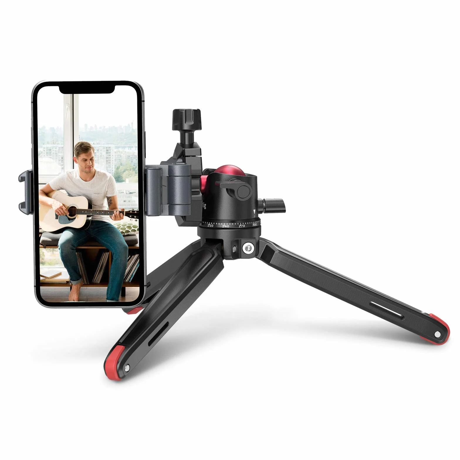 SMALLRIG Kamerastativ Leichtes Mini-Reisestativ aus Aluminium mit 1/4 Schraubbefestigung stativ, Smartphone, DSLR, Maximale Tragfähigkeit 2 kg - 2664