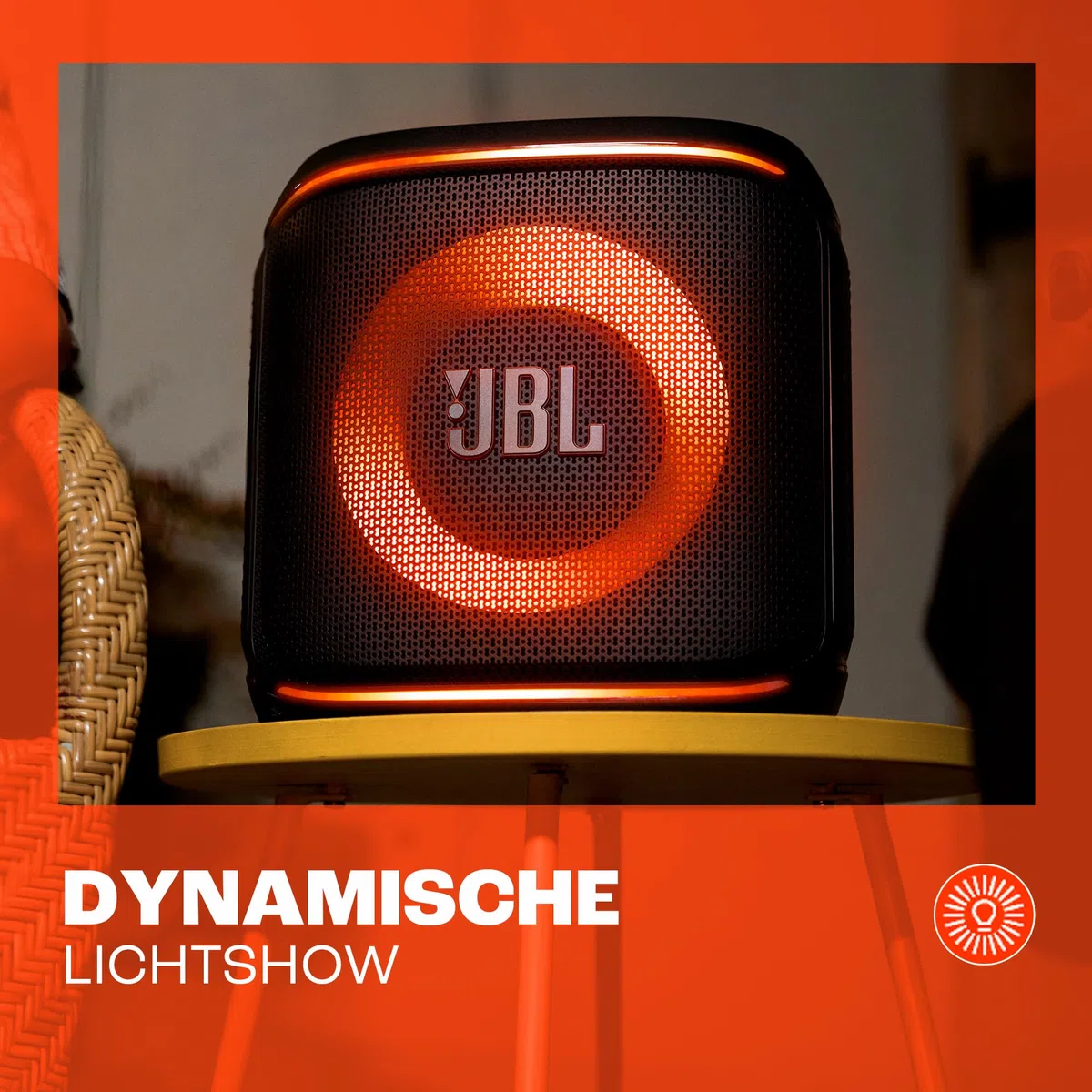 JBL Partybox Encore 2, kabelloser Bluetooth Partylautsprecher mit Mikrofon, 15 Stunden Spielzeit, IPX4 spritzwassergeschützt, Pro Sound, AI Sound Boost und Auracast Multi-Speaker, Schwarz