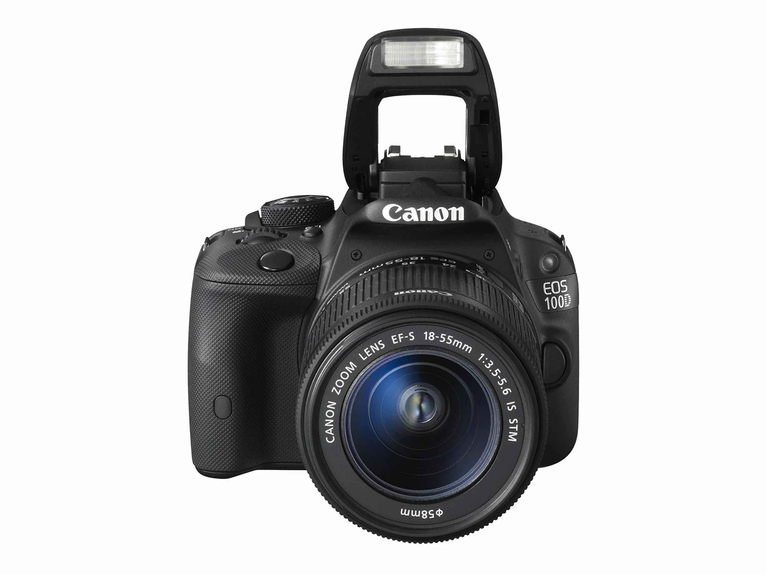 Canon EOS 100D DSLR-Kamera mit EF-S 18-55 mm III-Objektiv, 18 MP, CMOS-Sensor, 7,6 cm (3 Zoll) Touchscreen LCD, Schwarz