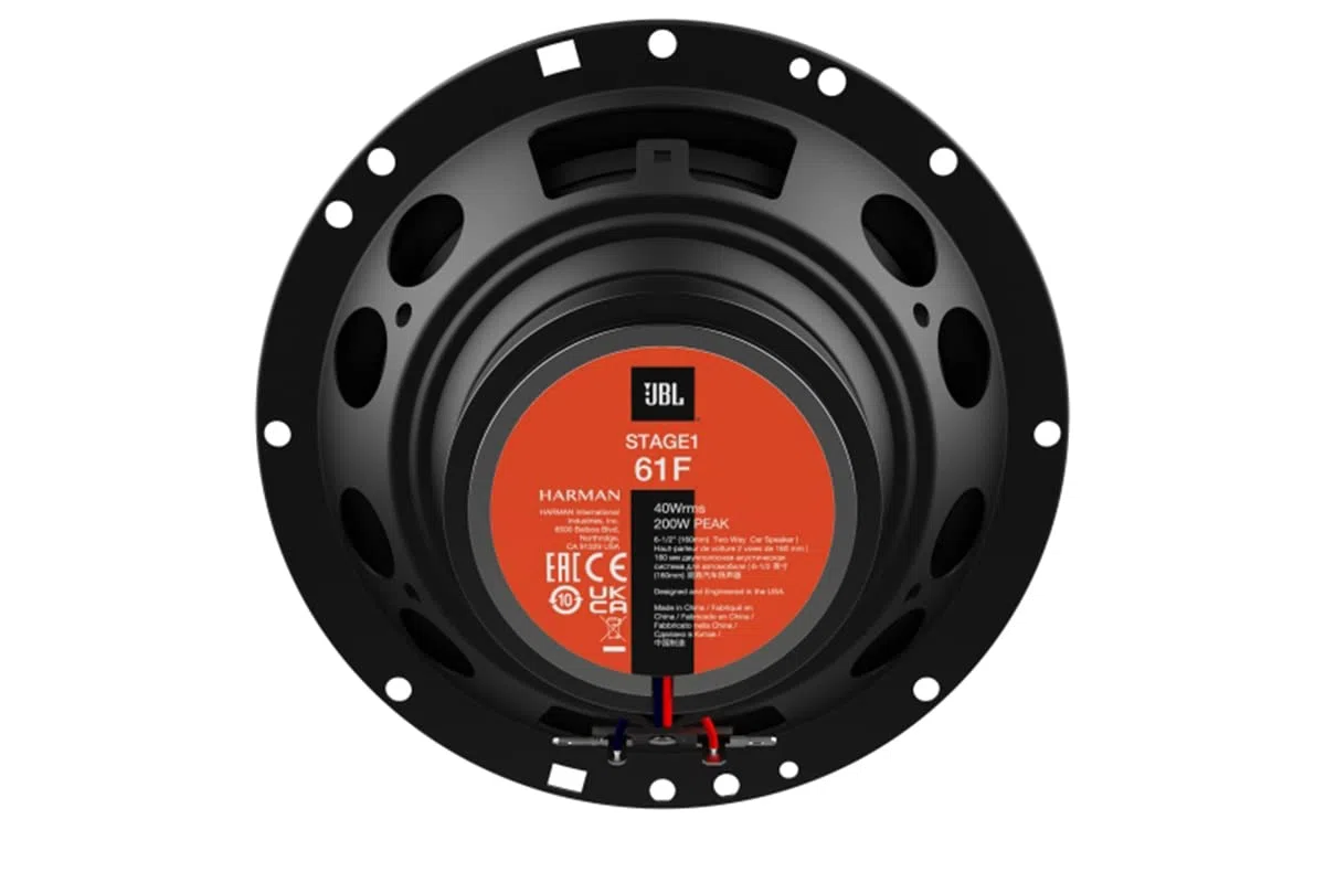 JBL Stage1 61F Lautsprecher mit Einbauset passend für VW Volkswagen T6 Transporter ab 2015 Türen vorne 400 W 165mm 2 Wege Koax