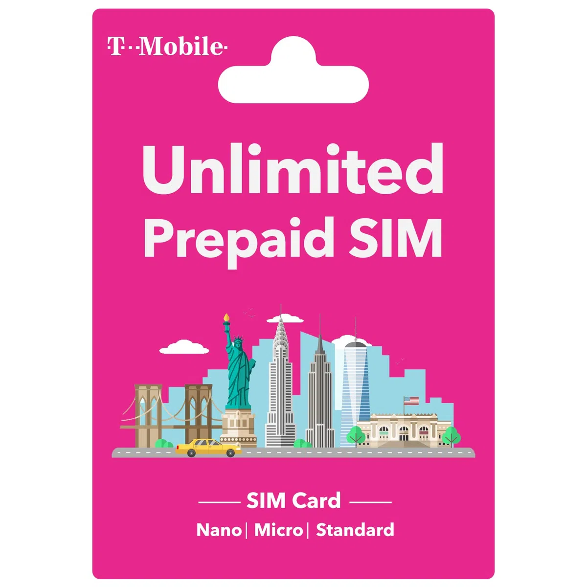 T Mobile Prepaid SIM-Karte USA – Unbegrenzte Daten 4G/LTE Gespräche 30 Tage Hotspot Triple Cut 3 in 1