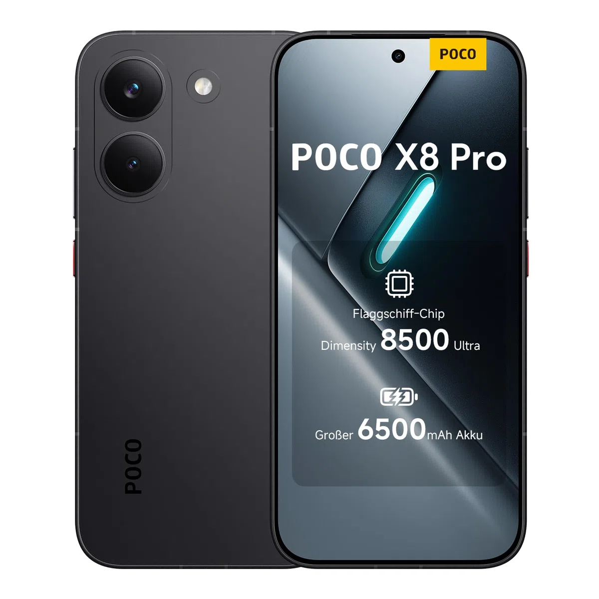 XIAOMI Poco X8 Pro Smartphone 8GB+256GB Android Dimensity 8500-Ultra 6500mAh AMOLED Display 50MP Sony IMX882 OIS Schwarz