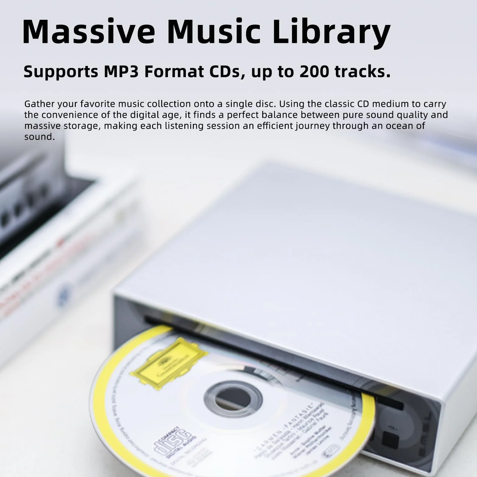 SMSL VMV PL100 PRO HiFi CD Player für Zuhause, Auto-CD-Player, Dual CS43131 Chip, MQA Dekodierung, Vorverstärker mit RCA/XLR/3,5 mm/4,4 mm Kopfhörer/Optischem/Koaxialem Digital Ausgang (Schwarz)