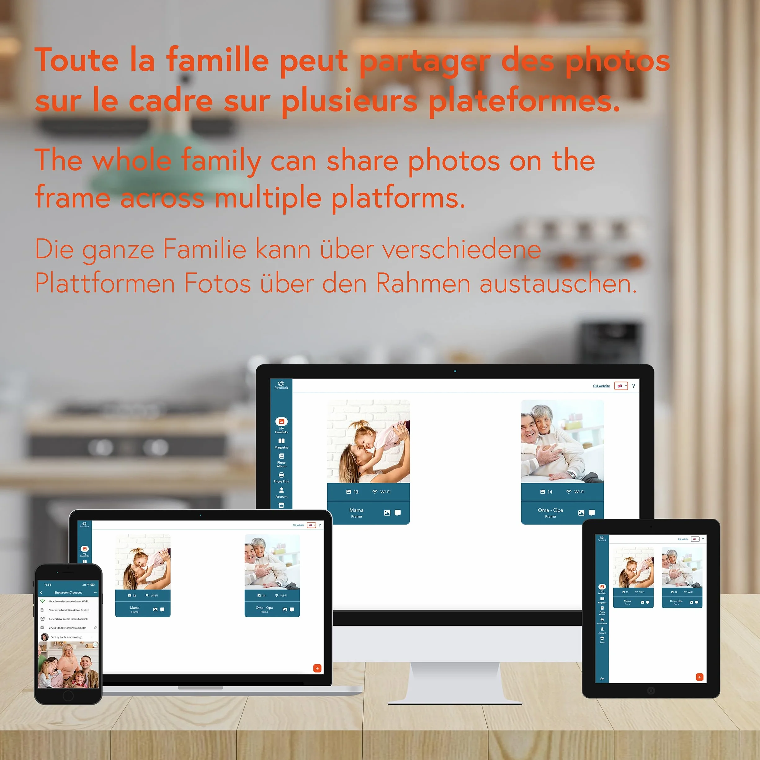 4G Digitaler Fotorahmen für die ältere Generation - Arbeitet mit 4G oder mit Wi-fi - Teilen Sie Bilder einfach mit Ihren Großeltern - Bildschirm 10 Zoll