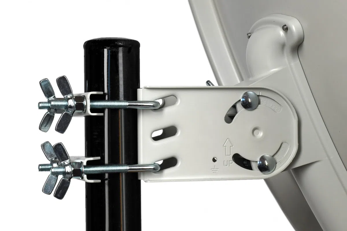 HUMAX Digital Professional 90 cm Satellitenspiegel, Sat Antenne mit Tragarm für LNBs, Satellitenschüssel aus Aluminium mit einem Durchmesser von 90 cm, hellgrau