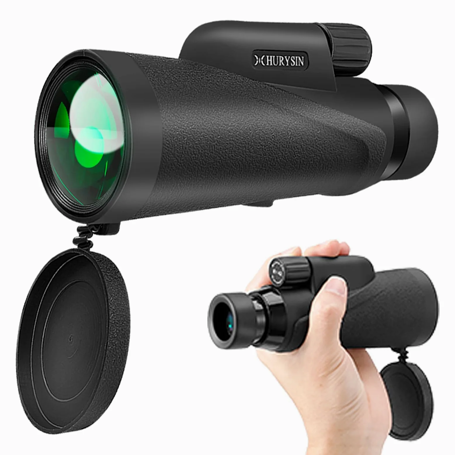 HD 8 x 42 Monokular – mit optischem HD-System, verbesserter Griffigkeit, wasserdicht, beschlagsicher, stoßfest, komplett mit GlassPak