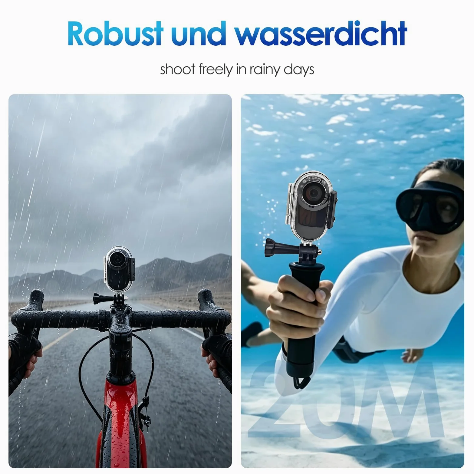 Bodycam 1080P Mini Action Cam 20M Wasserdicht mit Schutzhülle, 26g Ultraleicht Unterwasserkamera, Helmkamera Motorrad POV Kamera für Fahrrad, Ski, Outdoor Abenteuer & Geschenk für Damen und Herren