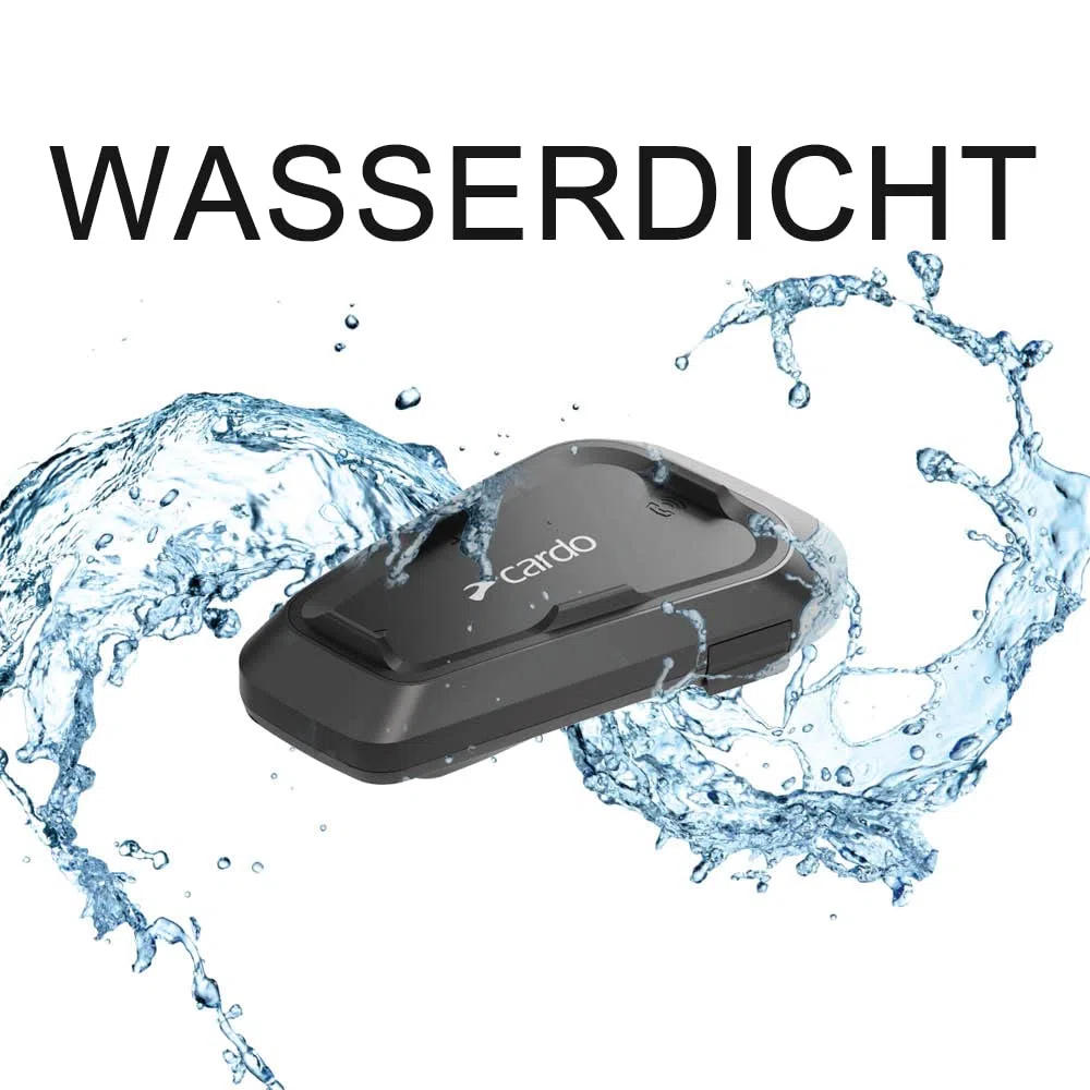 Cardo Spirit Motorrad Bluetooth Kommunikationssystem Headset - Schwarz, Einzelpackung