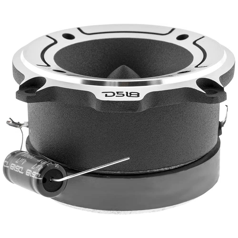 DS18 PRO-TW120 Super Bullet Hochtöner in Silber, 7,6 cm Aluminiumrahmen und Membran, 240 W, max. 120 W RMS 4 Ohm, eingebaute Frequenzweiche – Pro-Hochtöner sind die besten auf dem professionellen