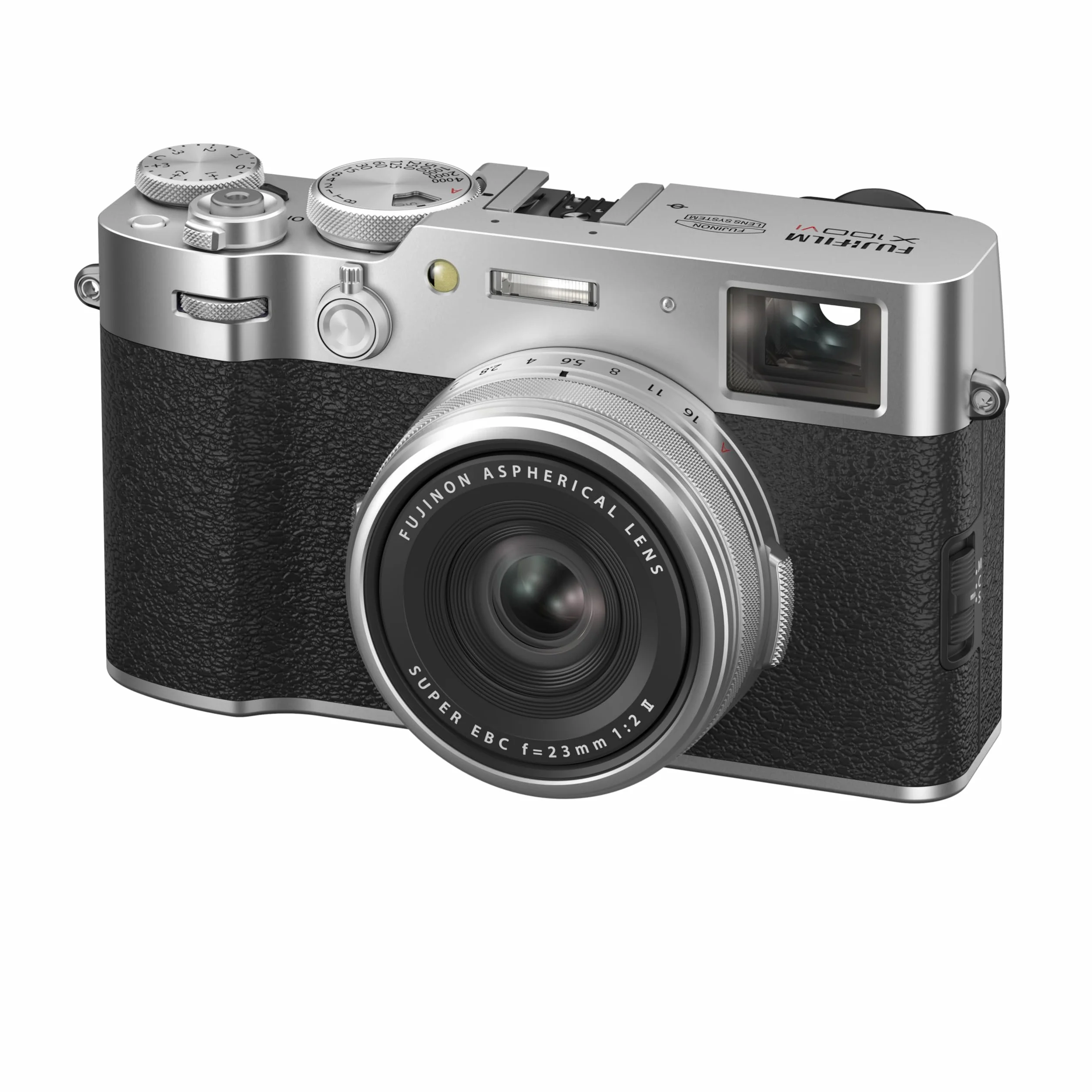 FUJIFILM X100VI Kompaktkamera mit 23mm F2 Festbrennweite | Premium APS-C-Kamera mit 40,2 MP, Hybrid-Sucher, 5-Achsen-IBIS, KI-Autofokus und 6.2K-Video – ideal für Reisen und Content Creation | Silber