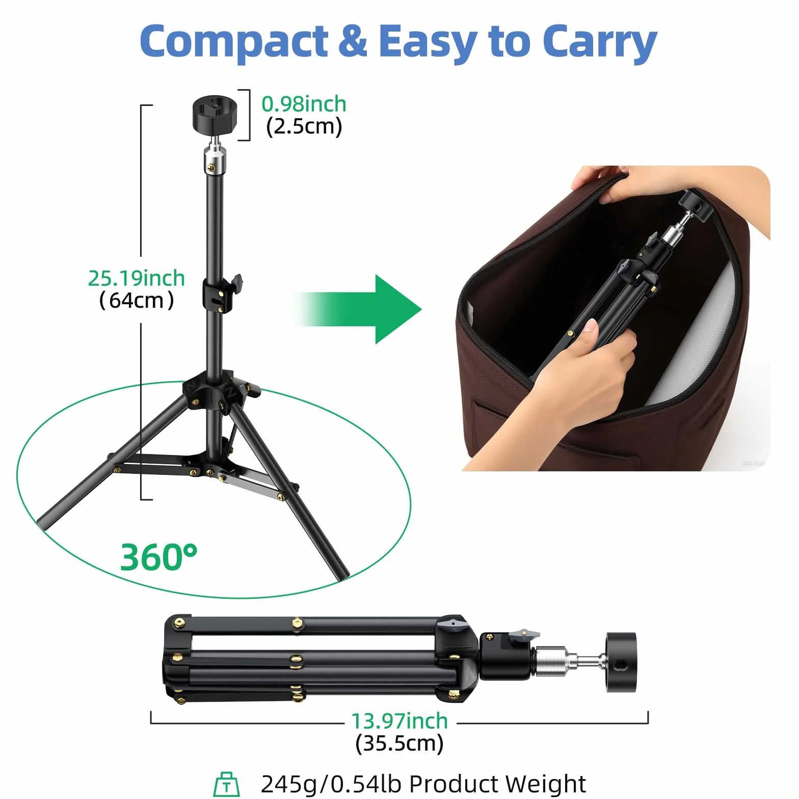 für Starlink Mini-Stativ, verstellbare Stativhalterung für Starlink Mini Dish, tragbares Ständer-Montageset für Star Link Mini-Zubehör für Outdoor-Camping, Wohnmobil