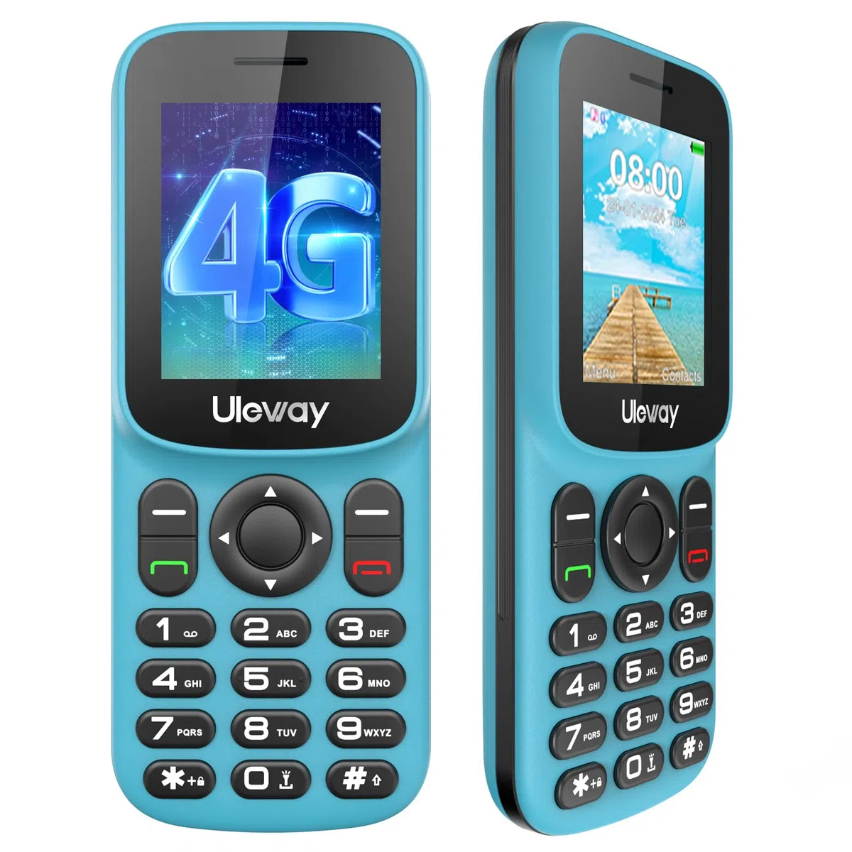 4G LTE Telefon Mini Tastenhandy Ohne Vertrag Tastentelefon Einfach Mobiltelefon 1.7 Zoll Farbdisplay Bluetooth 1000mAh Lange Standby-Zeit Dual SIM Tragbar Seniorenhandy mit LED-Taschenlampe