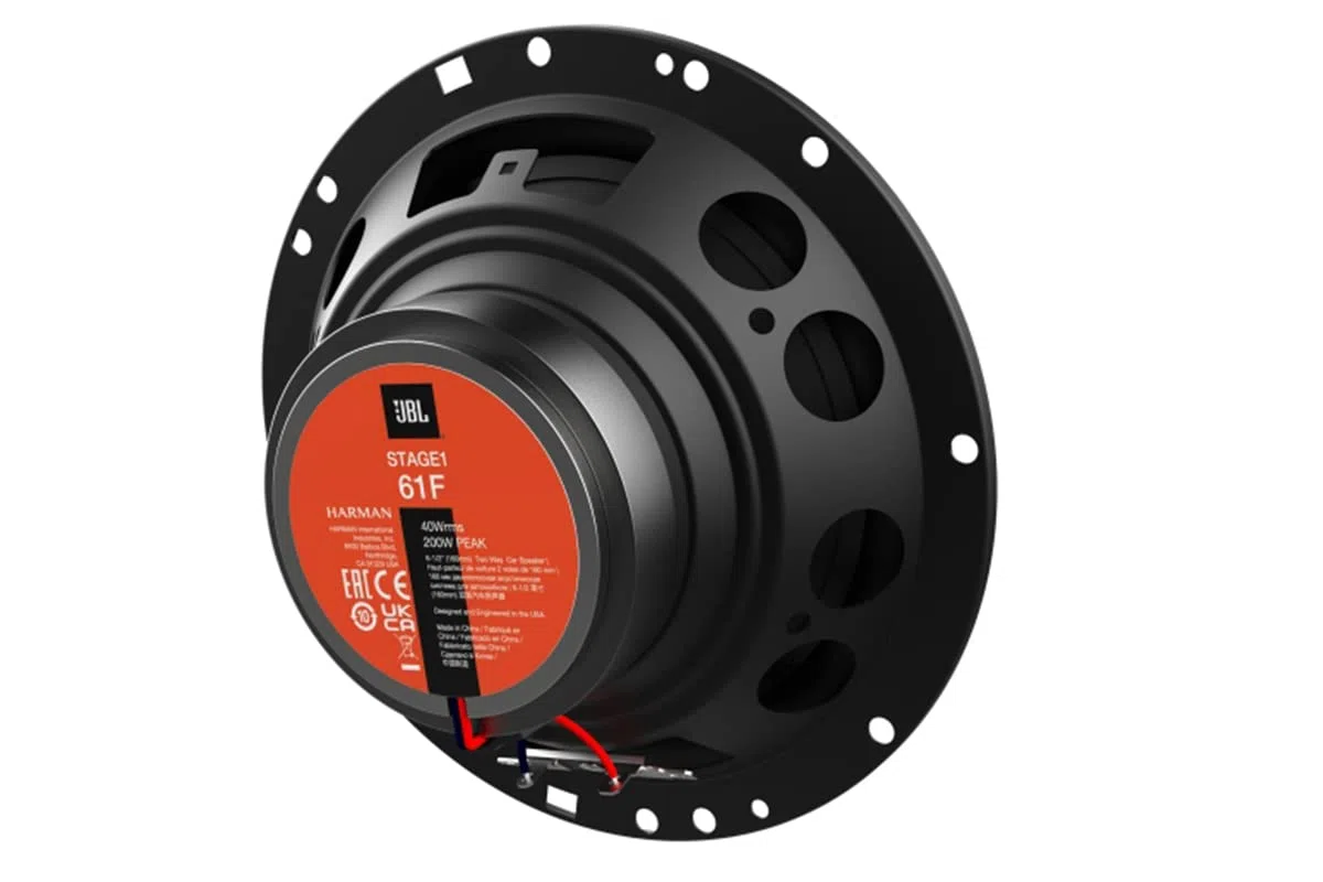 JBL Stage1 61F Lautsprecher mit Einbauset passend für VW Volkswagen T6 Transporter ab 2015 Türen vorne 400 W 165mm 2 Wege Koax