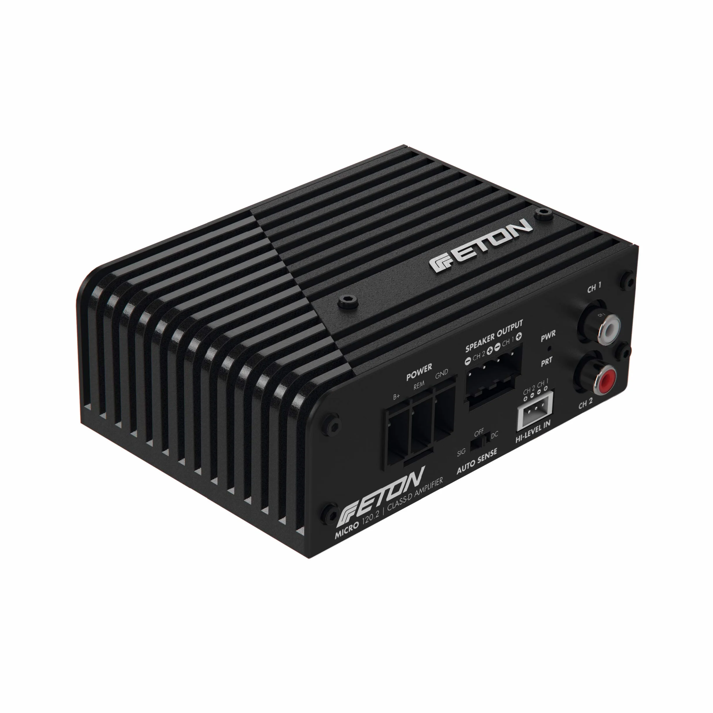 ETON Micro 120.2: sehr kompakte 2-Kanal Endstufe, Class-D Digital Verstärker, perfekt auch für Reisemobile