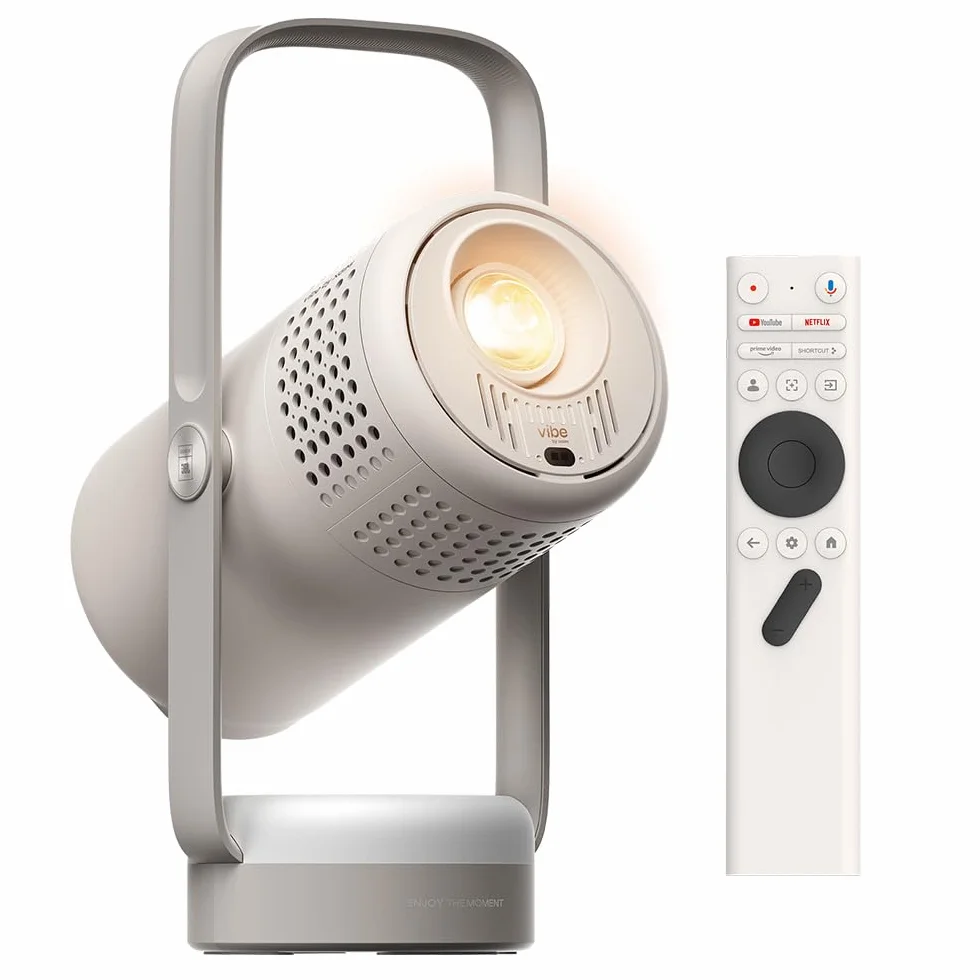 XGIMI Vibe One Smarter tragbarer Mini-Beamer 1080p-Projektor Google TV Netflix Sound by JBL Autofokus Trapezkorrektur HD-Outdoor-Beamer