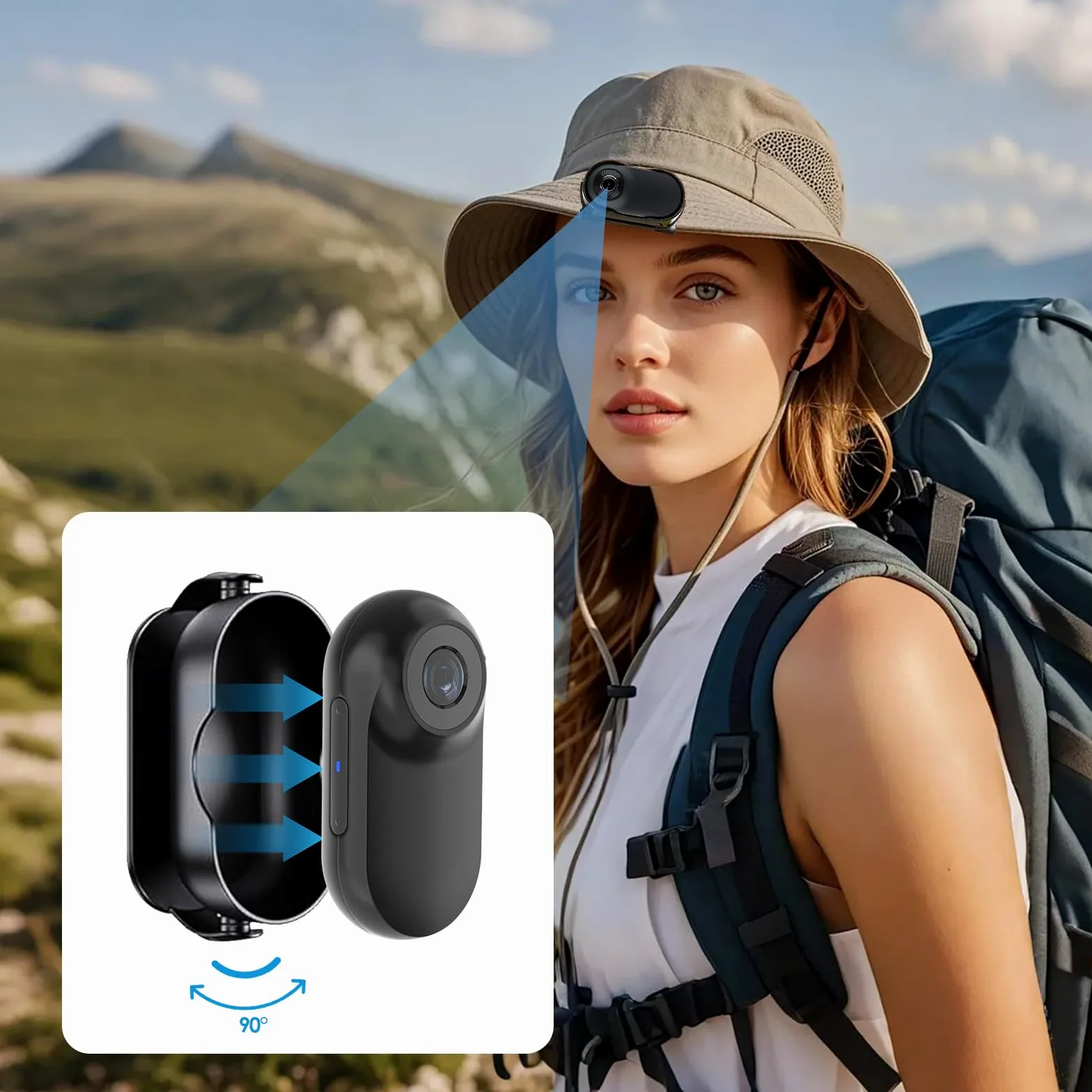 Bodycam 1080P Mini Action Cam 20M Wasserdicht mit Schutzhülle, 26g Ultraleicht Unterwasserkamera, Helmkamera Motorrad POV Kamera für Fahrrad, Ski, Outdoor Abenteuer & Geschenk für Damen und Herren