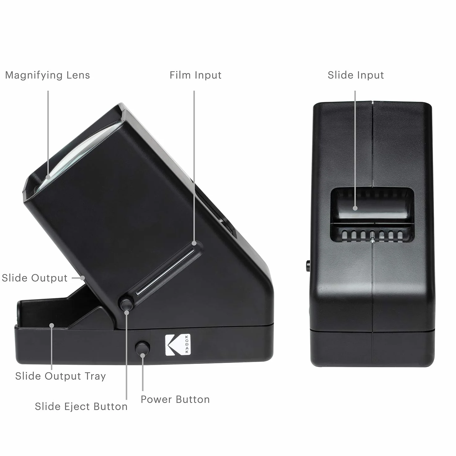 KODAK 35-mm-Diaprojektor und Filmbetrachtungsgerät – Batteriebetrieb, 3-fache Vergrößerung, LED-beleuchtete Anzeige – für 35-mm-Dias und Filmnegative