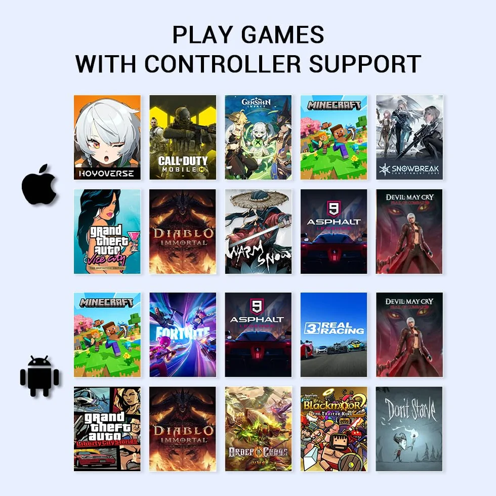 GameSir X5 Lite Mobile Gaming Controller für Android & iPhone 15/16 Serie (USB-C), Hall Effekt Joystick, Plug-and-Play