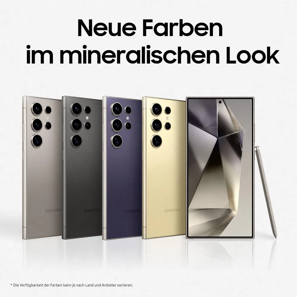 Samsung Galaxy S24 Ultra AI Smartphone, Android-Handy ohne Vertrag, 12GB RAM/256GB Speicher, 200-MP-Kamera, S Pen, Lange Akkulaufzeit, Titanium Black, 3 Jahre Herstellergarantie