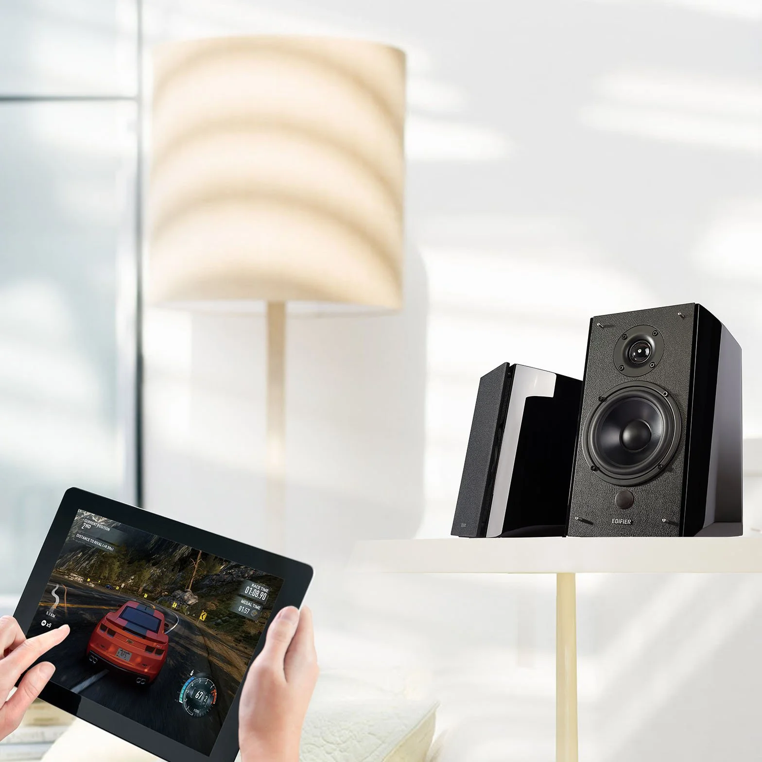 EDIFIER Studio R2000DB Bluetooth-Lautsprechersystem (120 Watt) mit Infrarot-Fernbedienung und optischem Eingang, Schwarz