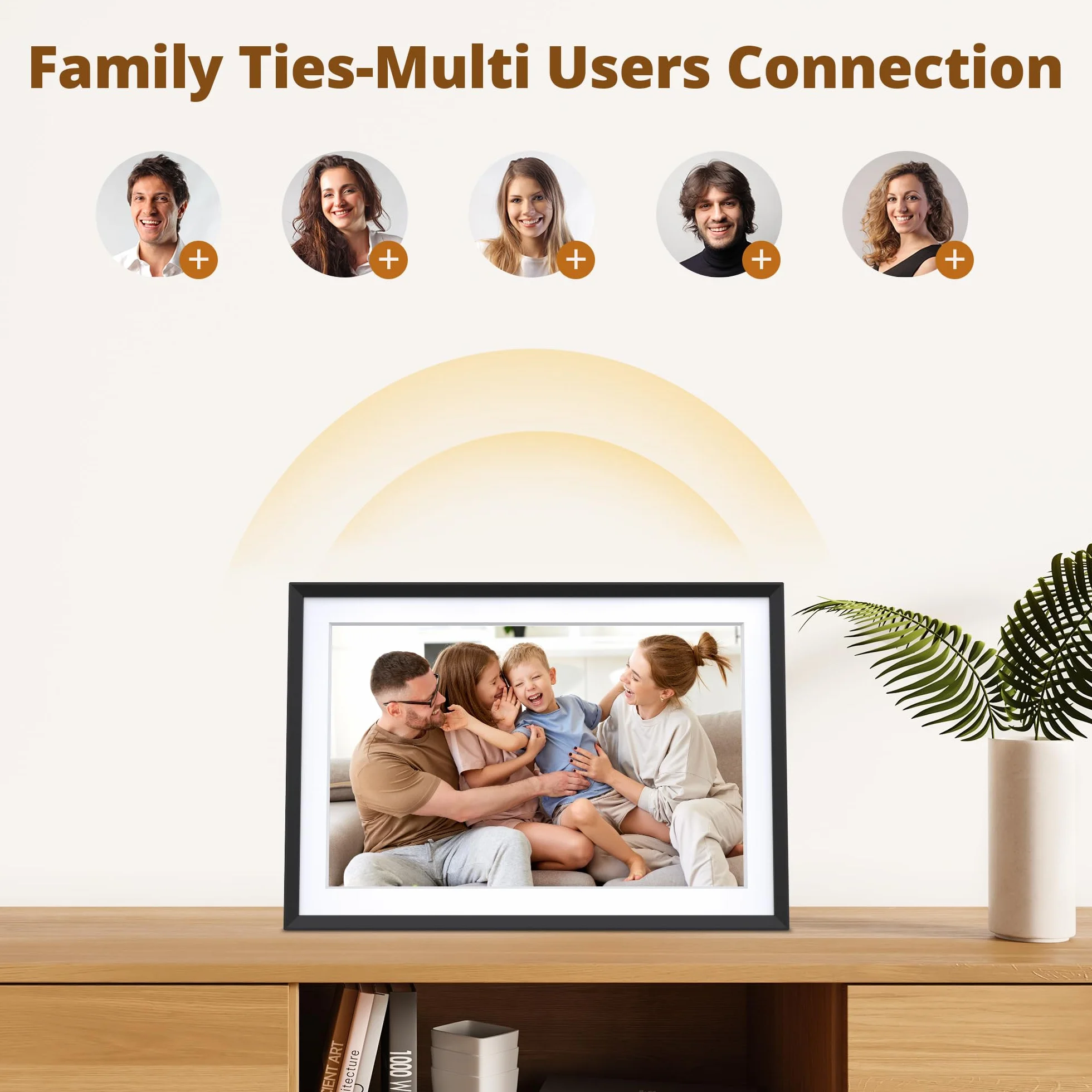Dragon Touch 10.1'' WiFi Digitaler Bilderrahmen – HD IPS Touchscreen, Auto-Rotate, Sofortiges Teilen von Fotos/Videos, 16GB Speicher Familie und Freunde