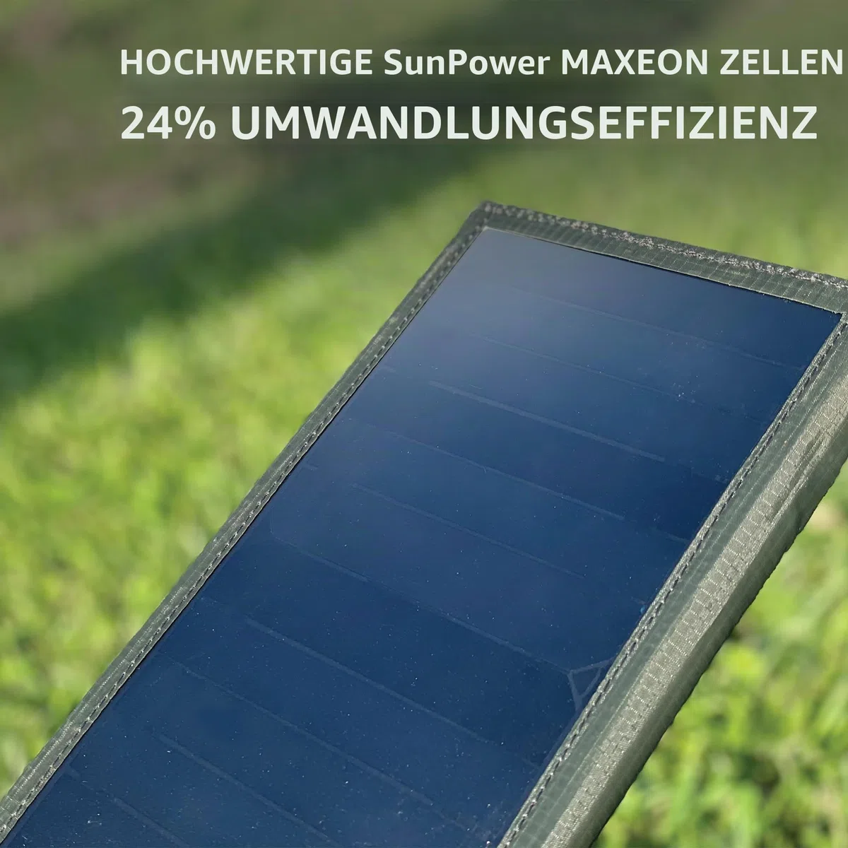 ELECOM NESTOUT Tragbares Solarmodul, Dual-USB-A-Ports, 28 W Stromerzeugungs-Ladegerät für Handy, Camping, strapazierfähiges, wasserabweisendes Ripstop-Nylon, faltbar, leicht, verstellbare Ständer (4