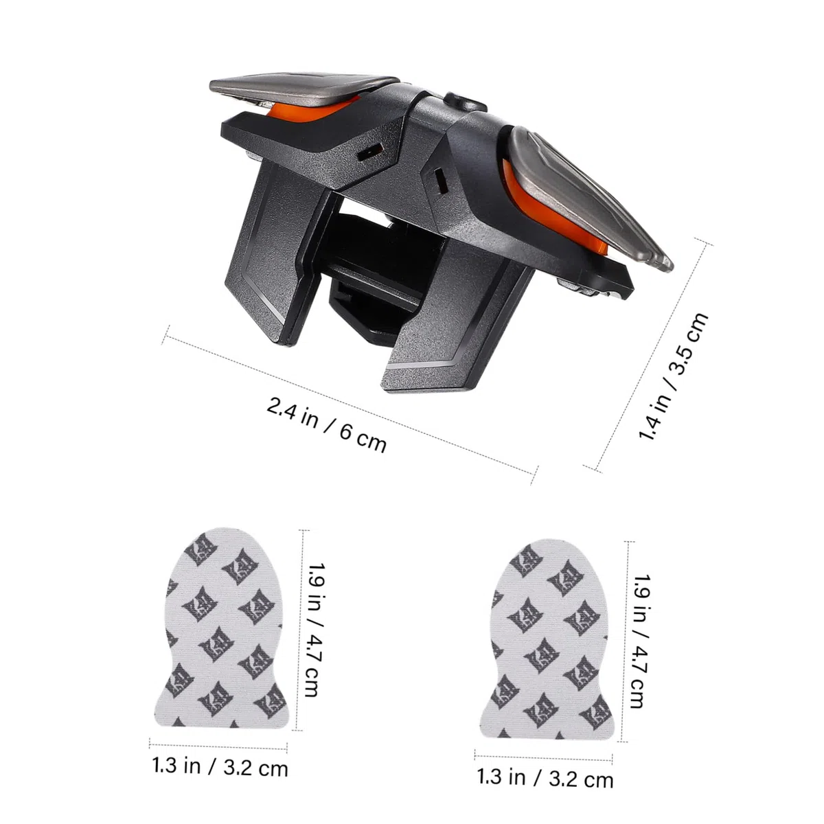 UKCOCO Mobile Gaming Trigger Handy Gamecontroller mit Ziel- und Feuerauslösern kompatibel mit Telefonen 1 Paar Trigger 2 Gaming Fingerhüllen
