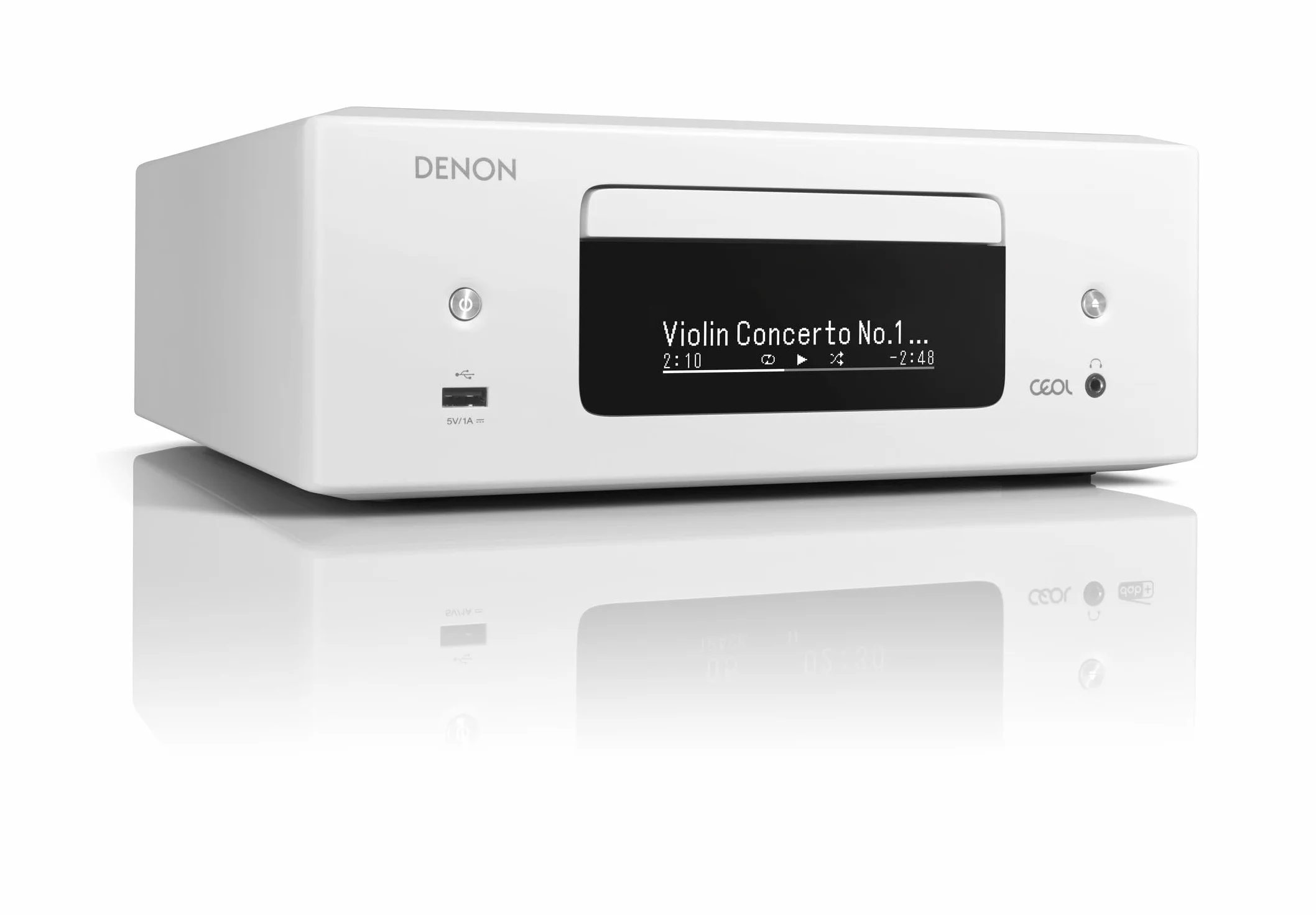 Denon RCD-N12DAB Kompaktanlage, HiFi Verstärker, CD-Player, Internetradio, Musikstreaming, HEOS Multiroom, Bluetooth und WLAN, AirPlay 2, Alexa Kompatibel, 2 Optische TV-Eingänge, DAB+ Radio